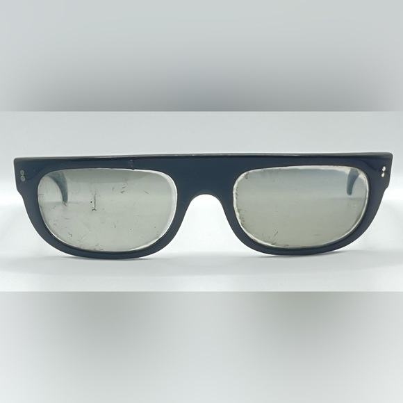 Vintage Cool-Ray Carl Michelle Black Oval Pilot Sunglasses Frames Only - Picture 3 of 8